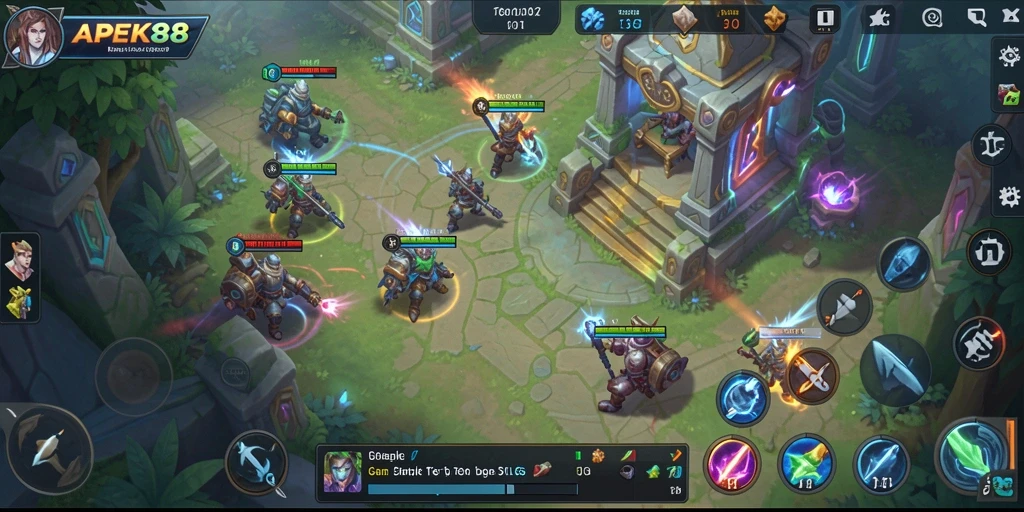 Tampilan gameplay APEK88 yang menantang dalam pertempuran SLG.