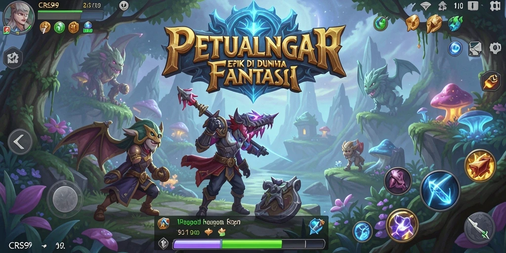 Tampilan seru gameplay CRS99 dengan aksi pertarungan yang intens.