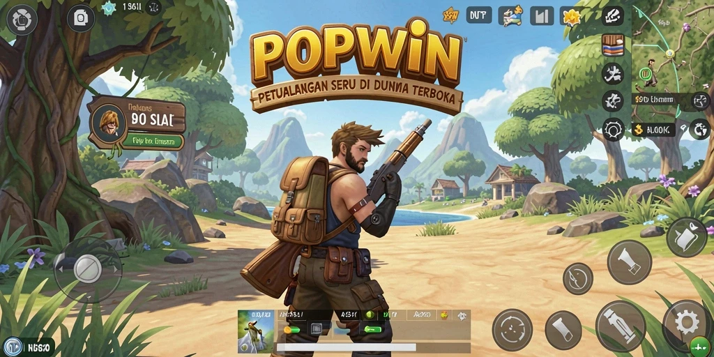 Menggambarkan momen mendebarkan dari gameplay Open World di POPWIN.
