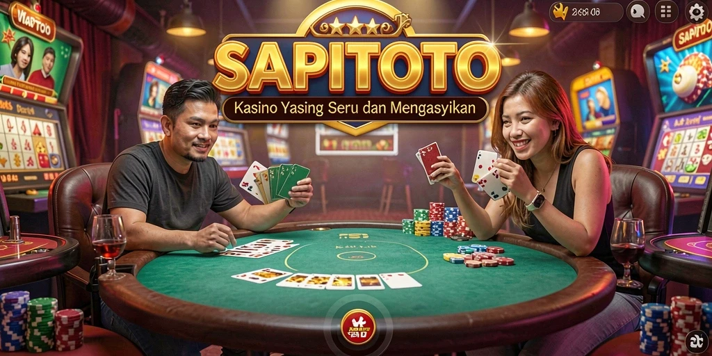 Tampilan screenshot utama SAPITOTO dengan gameplay Kasino yang seru.