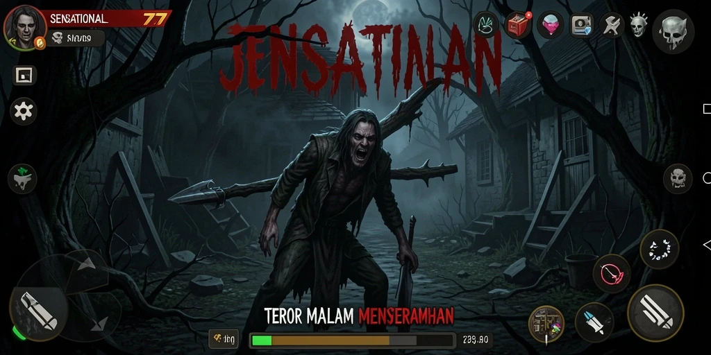 Gameplay menyeramkan yang menampilkan makhluk misterius.